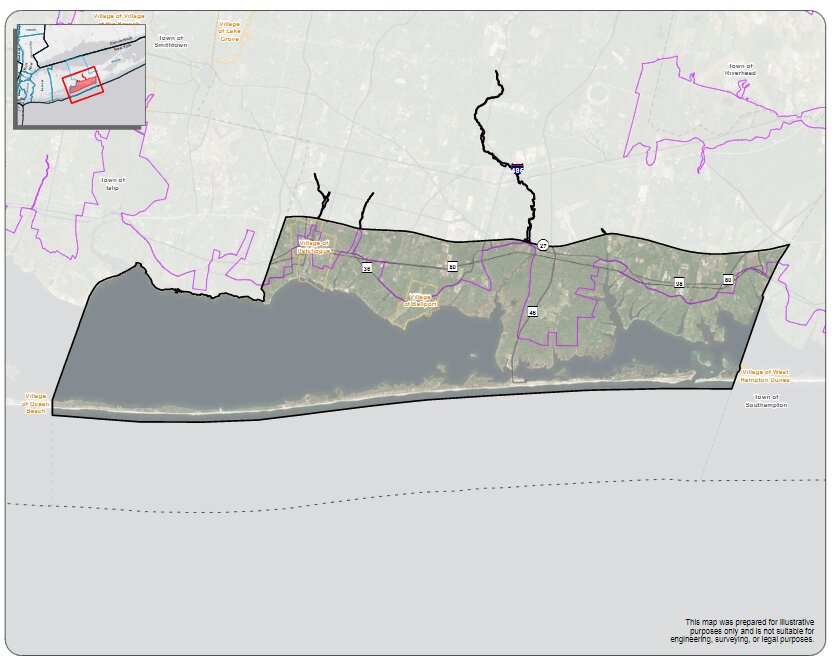 The Town of Brookhaven has begun the process of developing a LWRP and Harbor Management Plan for the South Shore, which includes 50 miles of Atlantic Ocean coastline.